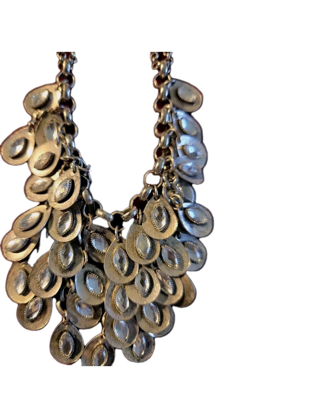 Premier Designs Crystal Falls Gold TONE Necklace 16-18 Inches Gorgeous.